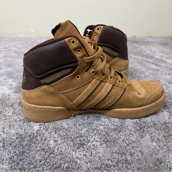 Adidas Attitude Hi Mens Size 11.5 Wheat Brown Sneakers Shoes NWT New - Picture 6 of 10